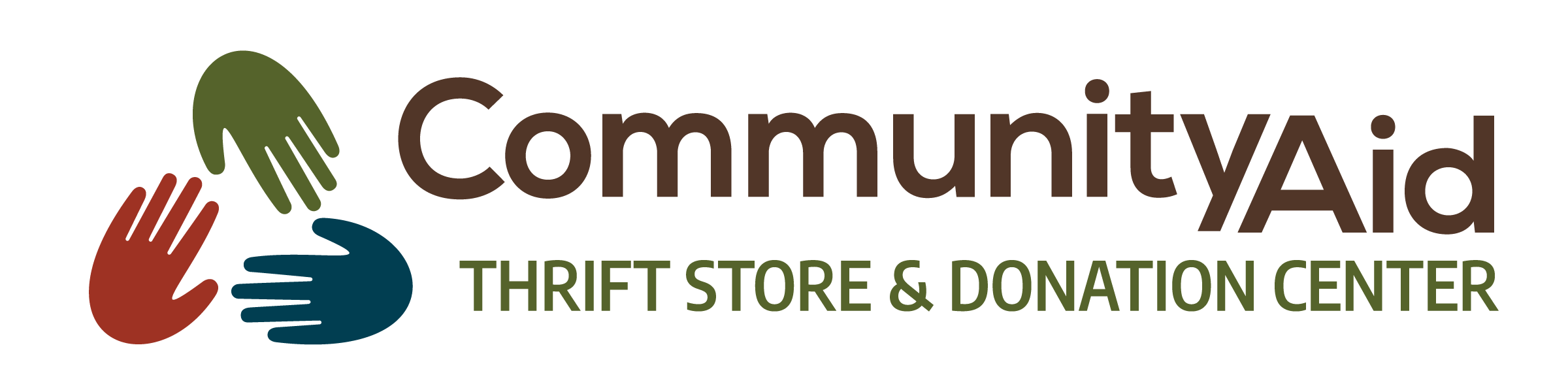communityaid thrift store and donation center logo